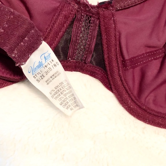 Vanity Fair Women’s Maroon Full Coverage Bra - Picture 9 of 9